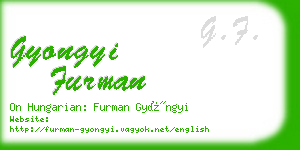 gyongyi furman business card